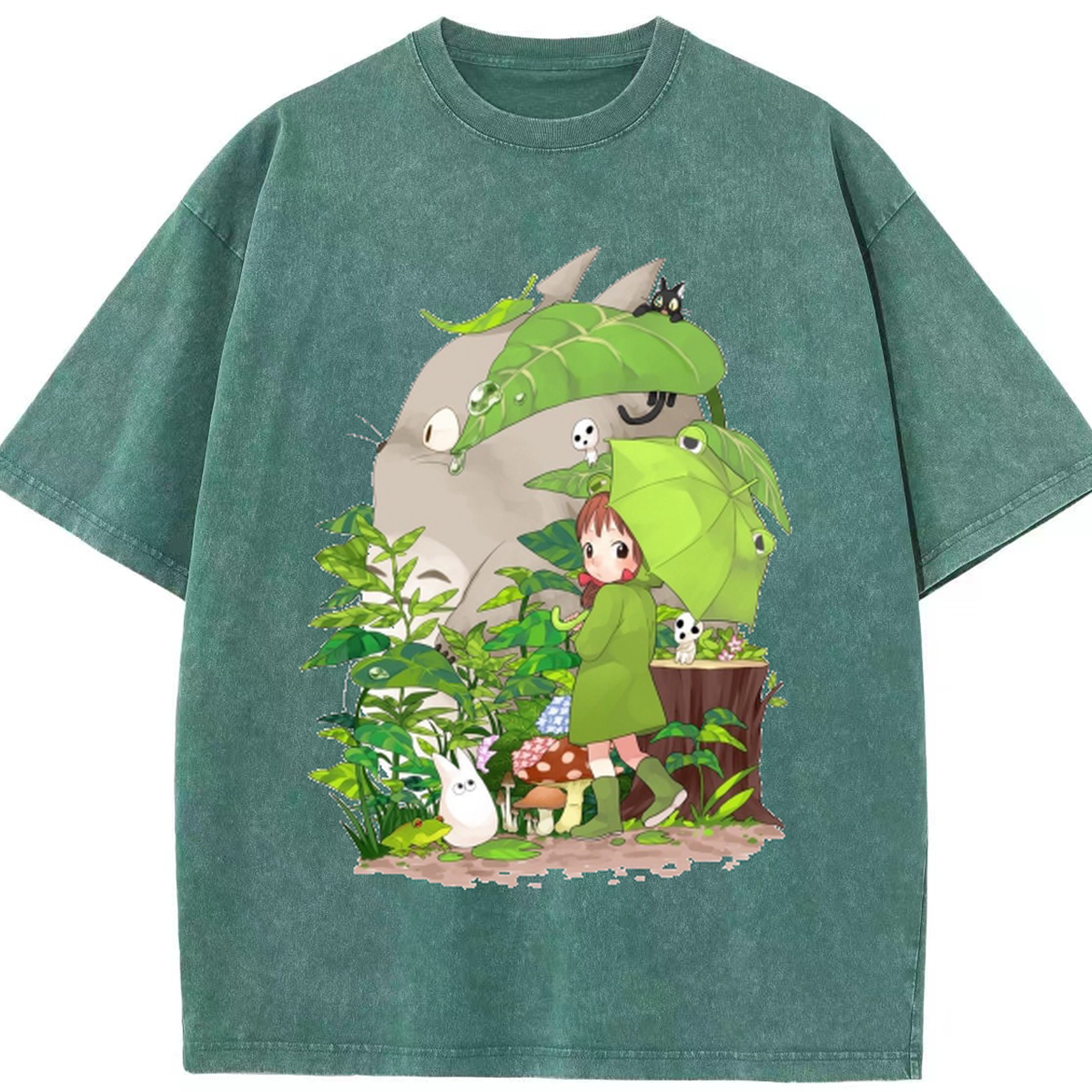 （画像用） となりのトトロ 草壁メイ 草壁サツキ My Neighbor Totoro Satsuki Kusakabe Mei Kusakabe 綿100% ヴィンテージ風 半袖Tシャツ（フロントプリント）